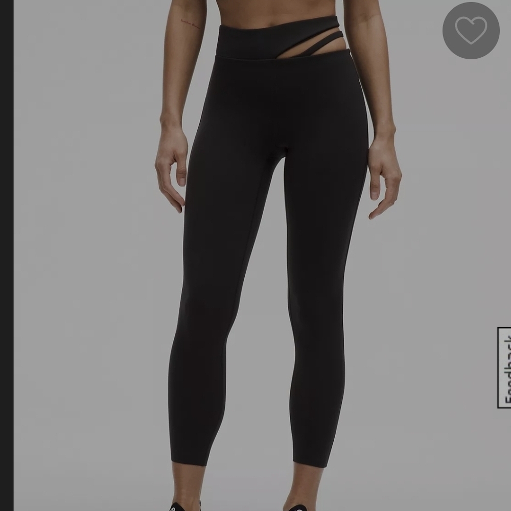 Lululemon Black Strappy Leggings- Size 6